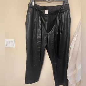 NWT black leather express pants